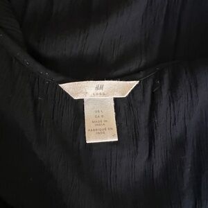 H&M XL black scrunchie camisole